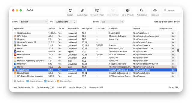 Official application interface
