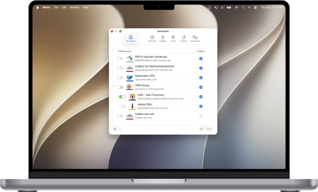 Official application interface