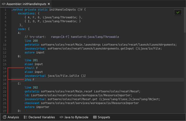 Recaf — method assembler interface from the official documentation