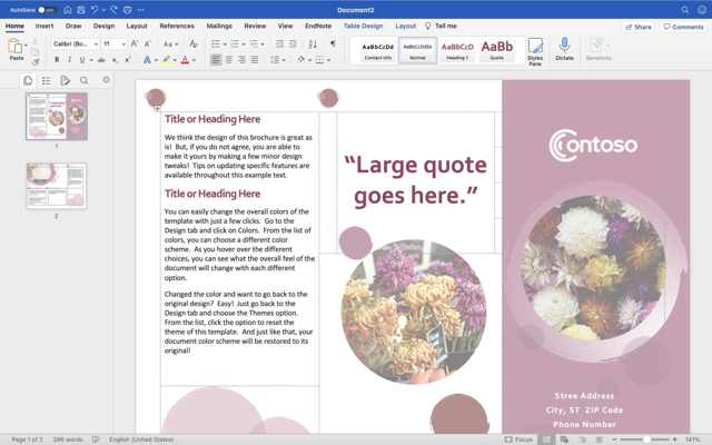 Word component for Mac: document editing in Microsoft’s official quick guide (historical sample interface)