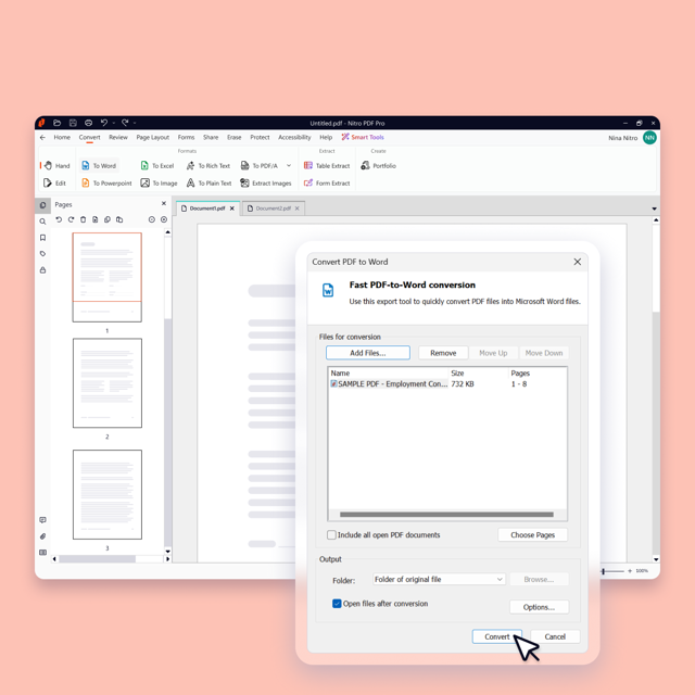 Official application interface